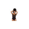 Body string noir à l'illusion corset 